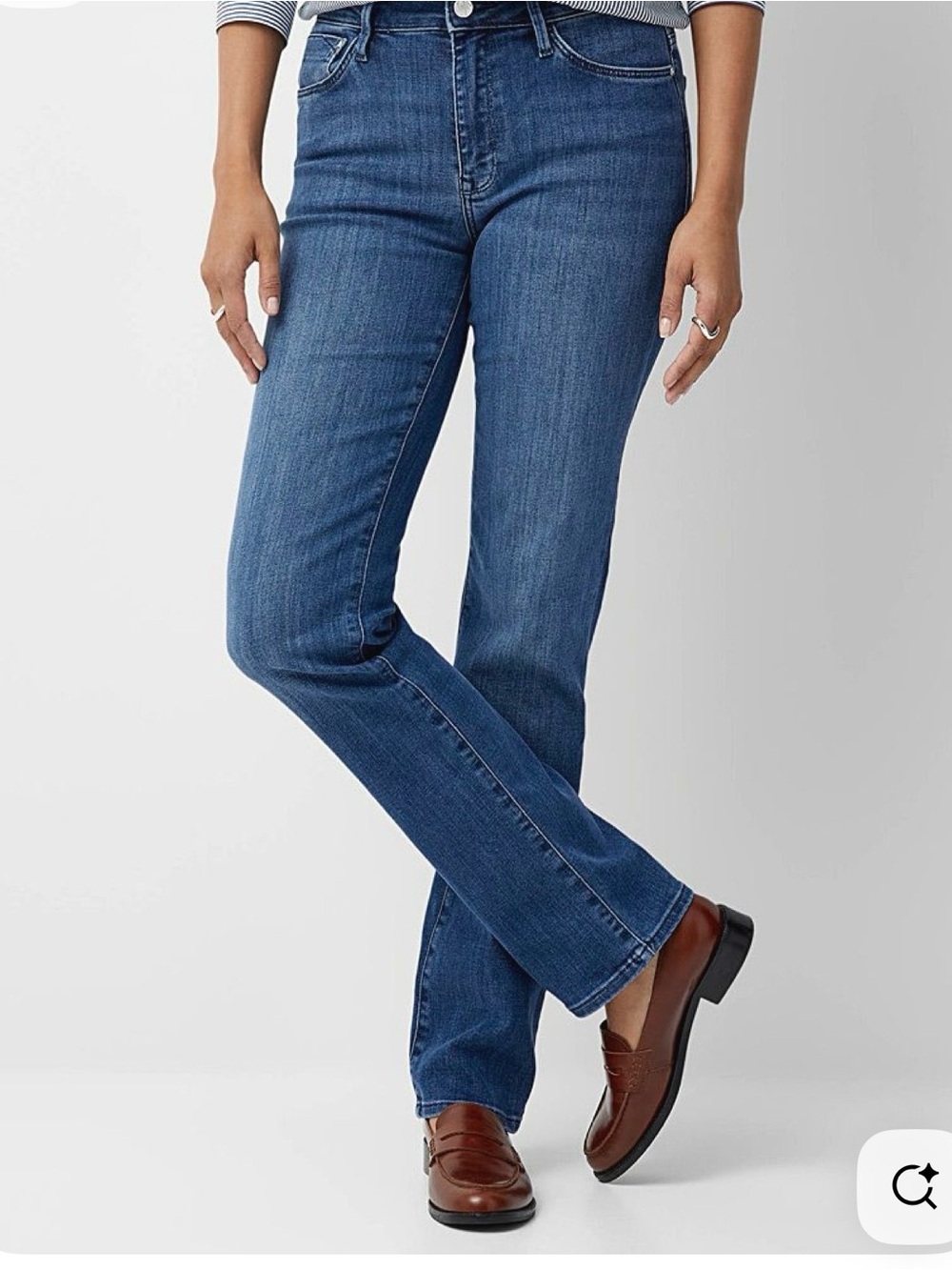 Pilcro and the Letterpress Straight-Leg Jeans in Medium Blue, size 26